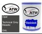 Preview: Opel, Technical Grey Metallic, GAL: 500ml Lackdose, von ATW Autoteile West.